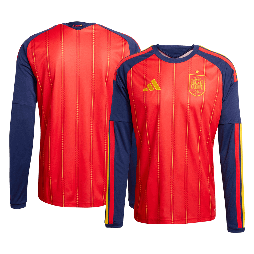 Mens Spain World Cup Home Long Sleeve Jersey 2026