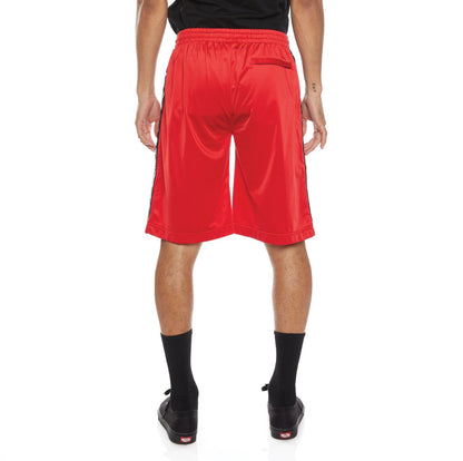 KAPPA 222 BANDA TREADWELLZ SHORTS - RED BLACK