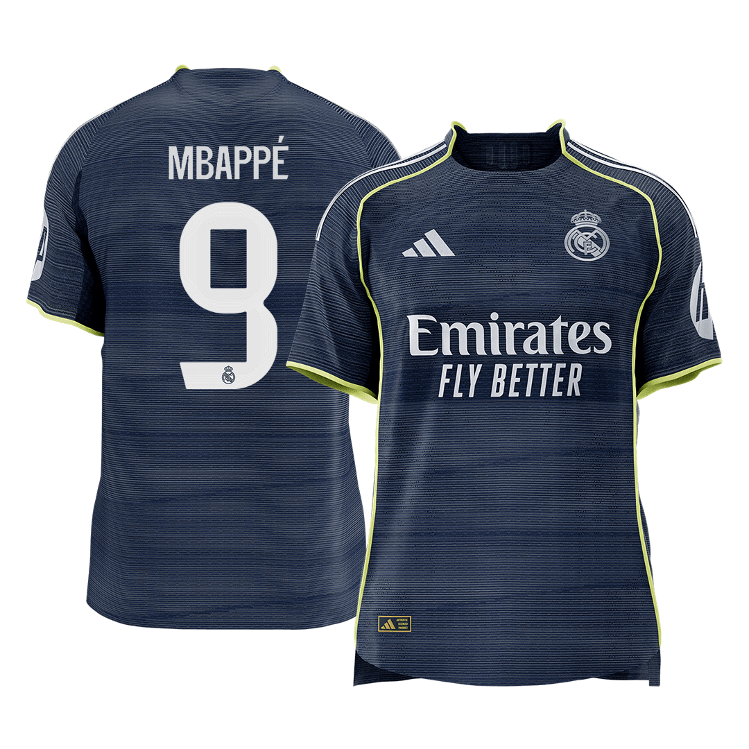 MBAPPÉ #9 Mens Real Madrid Away Jersey 2025/26 - Player Version (Slim Fit) [PREMIUM]