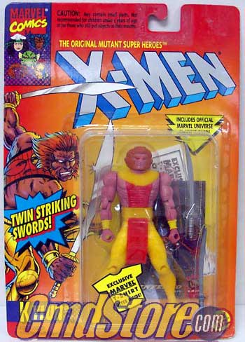 KYLUN Twin Striking Swords The Uncanny X-Men Marvel Action Figure By Toy Biz (Non Mint Packaging)