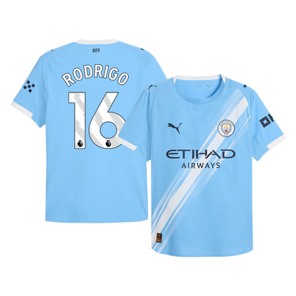 RODRIGO #16 Mens Manchester City Home Jersey 2025/26 - Player Version (Slim Fit)