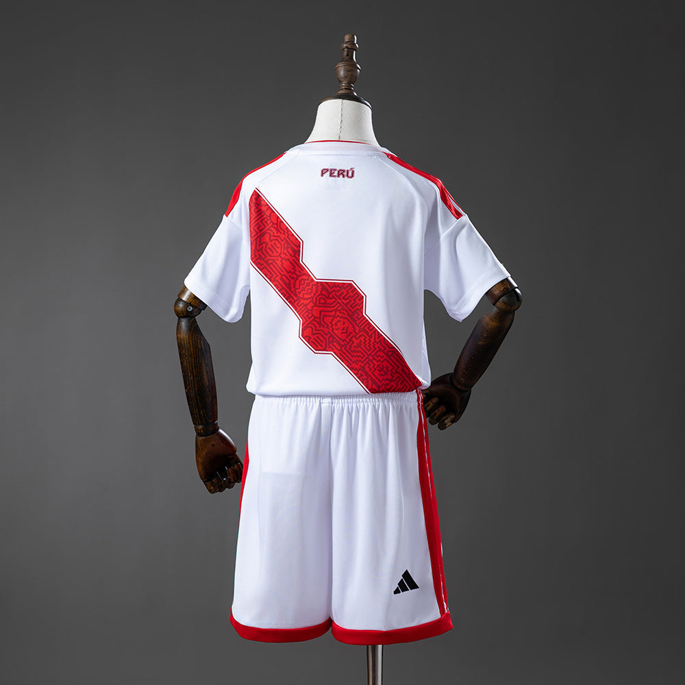 Kids Peru Home Jersey 2026 Football Kit Soccer Shirt