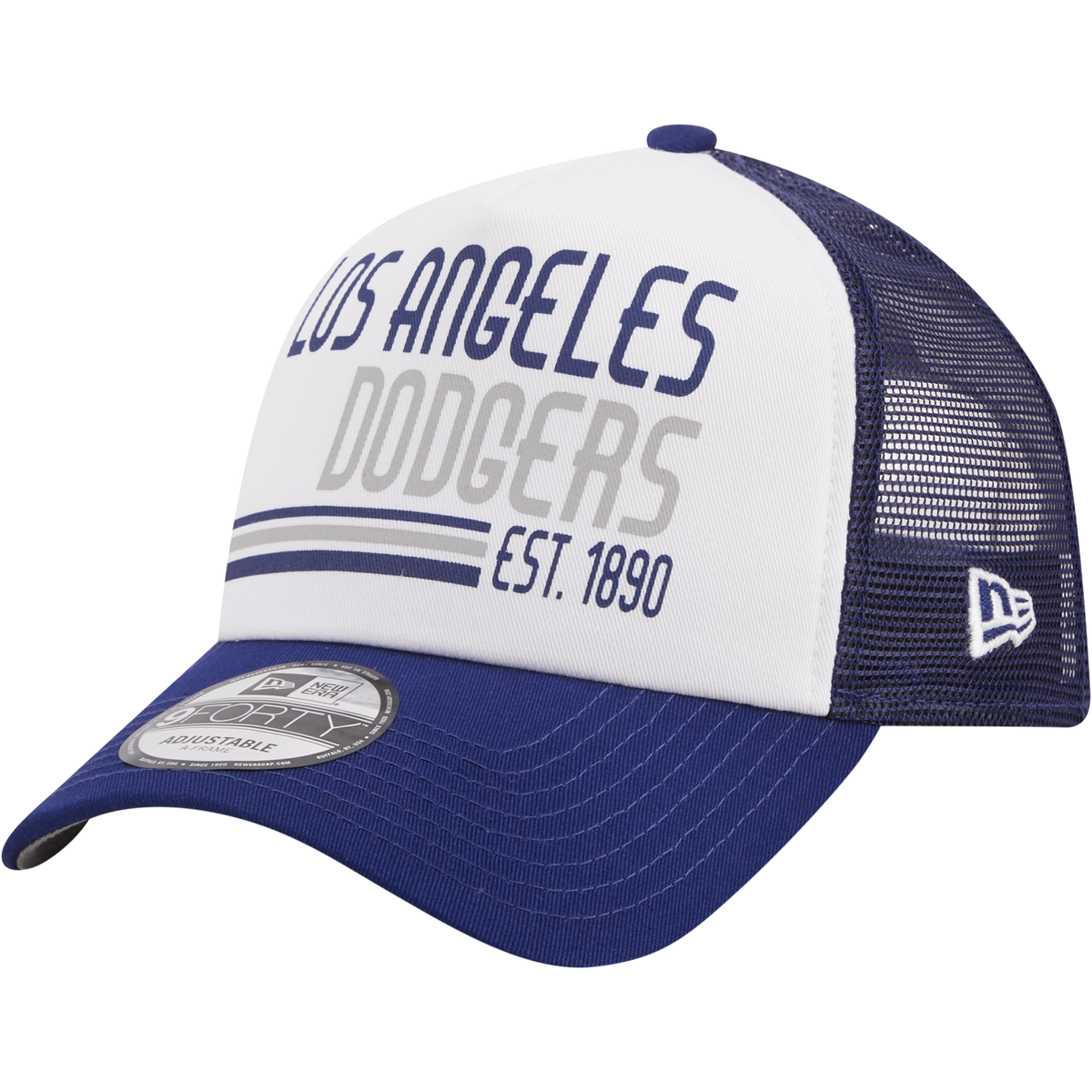 New Era Los Angeles Dodgers A Frame Stacked Trucker Cap