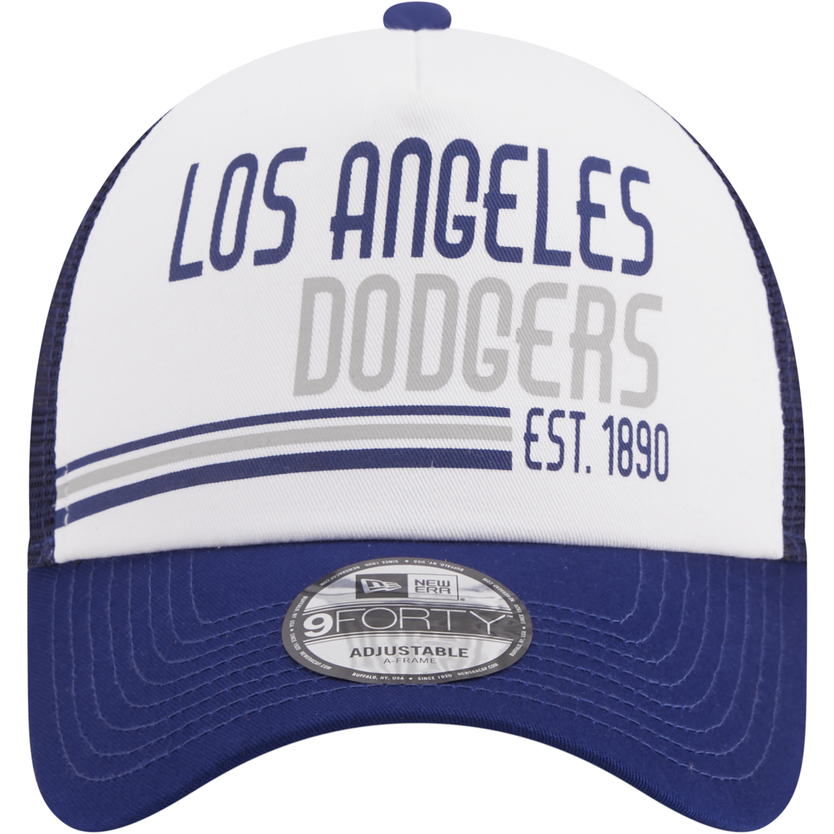 New Era Los Angeles Dodgers A Frame Stacked Trucker Cap