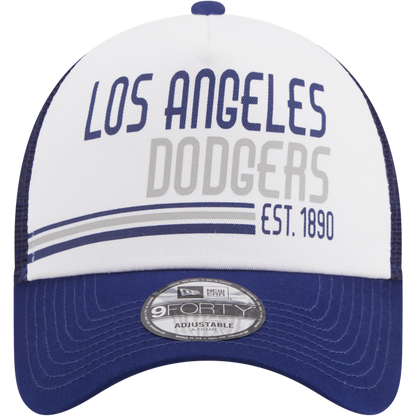 New Era Los Angeles Dodgers A Frame Stacked Trucker Cap