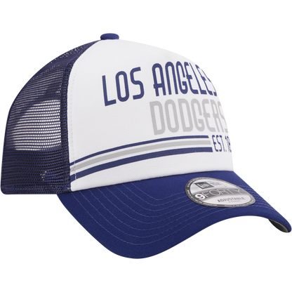 New Era Los Angeles Dodgers A Frame Stacked Trucker Cap