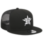 New Era Houston Astros Trucker 9FIFTY Snapback Hat-Black/White