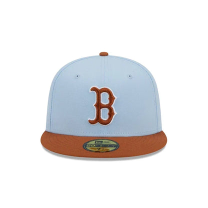 New Era Boston Red Sox Color Pack 59FIFTY Fitted Hat-Light Blue/Rust Orange
