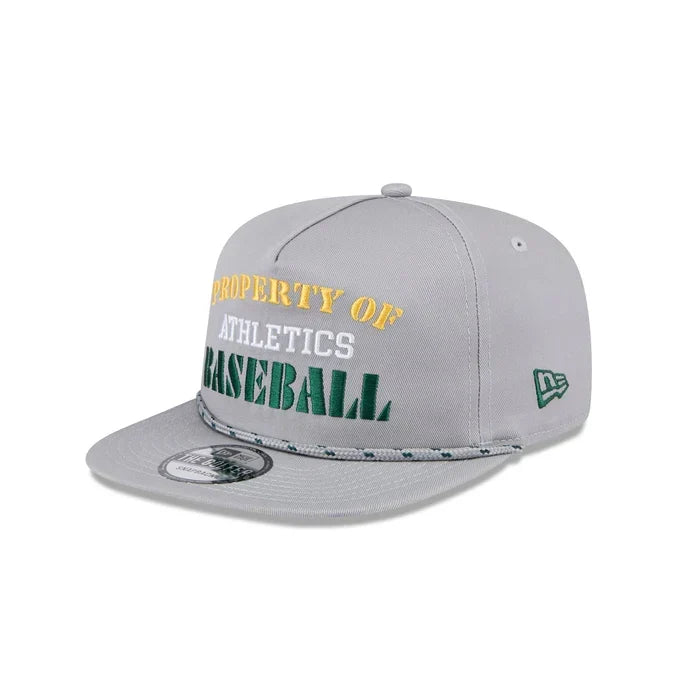 New Era Oakland Athletics Vintage Gray Rope Golfer Snapback Hat-Gray