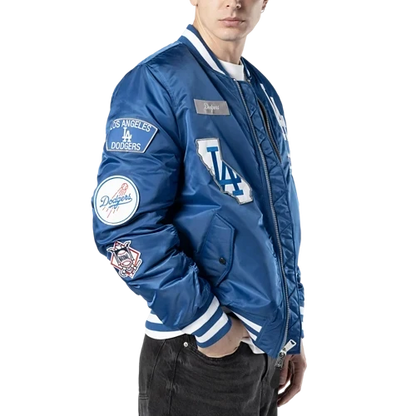 New Era Alpha Industries Los Angeles Dodgers Bomber Jacket - Royal