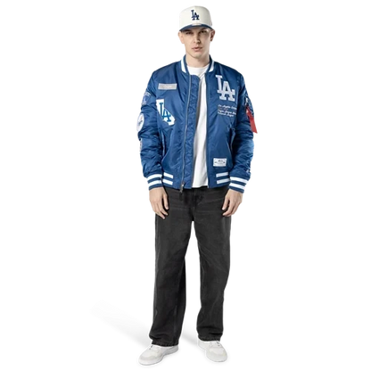 New Era Alpha Industries Los Angeles Dodgers Bomber Jacket - Royal