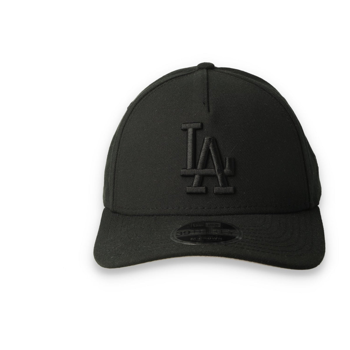 New Era Los Angeles Dodgers 39THIRTY M-Crown A-Frame Stretch Fit Hat-Black/Black