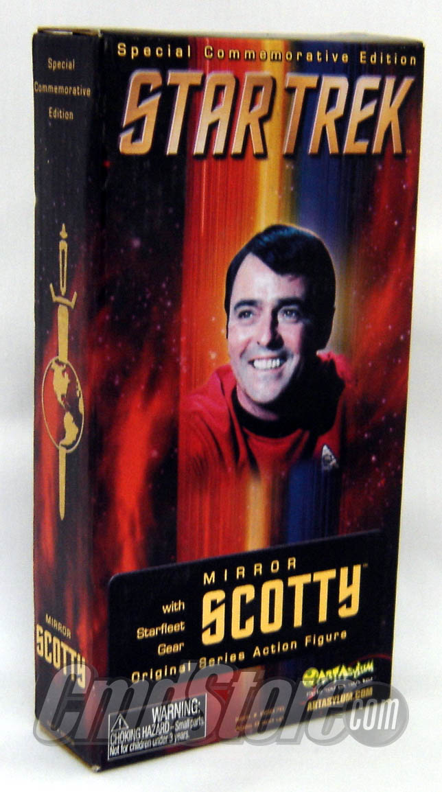 MIRROR SCOTTY W/Starfleet Gear Action Figure Artasylum (Shelf Wear Packaging)
