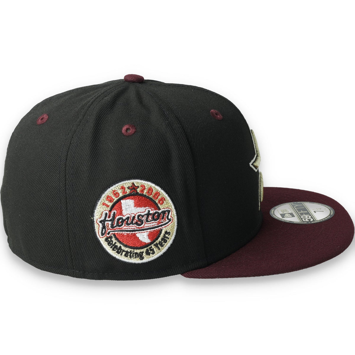 New Era Houston Astros 45th Anniversary Side Patch 59fifty Fitted Cap-Black