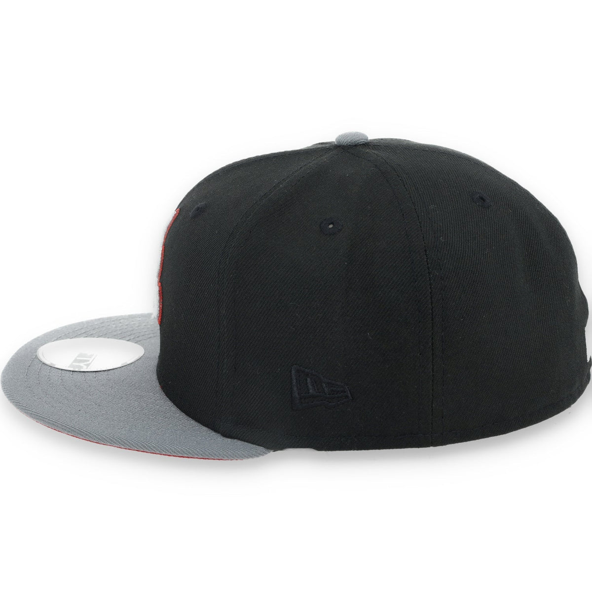 New Era Atlanta Braves 150th Anniversary Series Side Patch Metallic 59FIFTY Fitted Hat- Black/Grey/Red