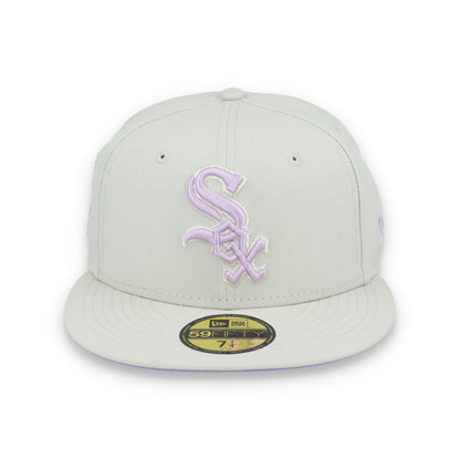 New Era Chicago White Sox Floral Side Patch 59FIFTY Fitted Hat-Stone/Lavender