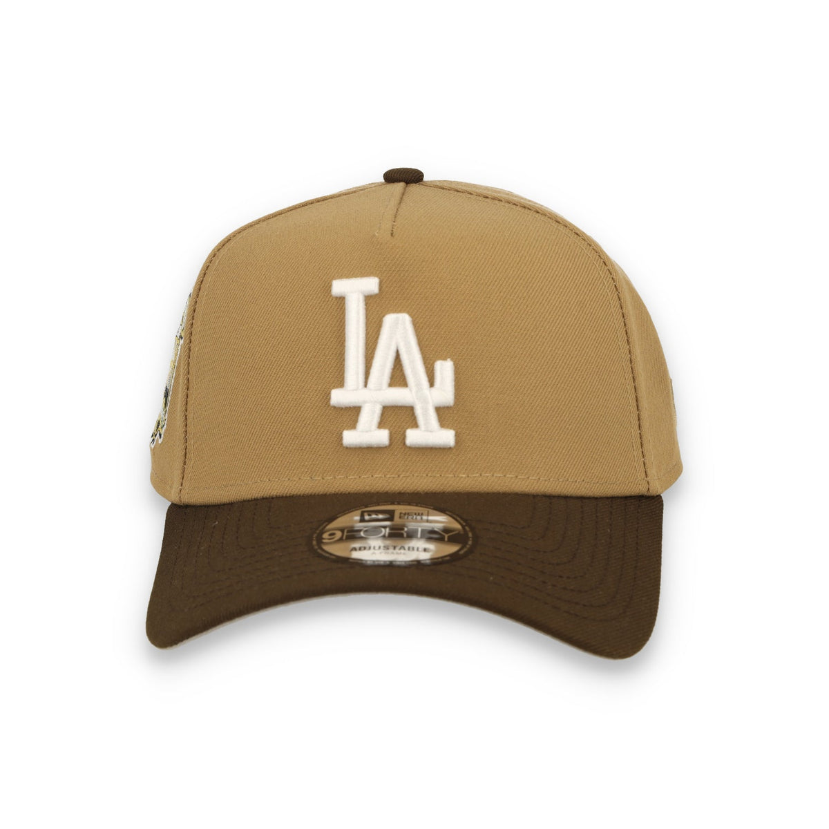 New Era Los Angeles Dodgers 40th Anniversary  9FORTY A-Frame Snapback Hat-Khaki/Burnt Wood