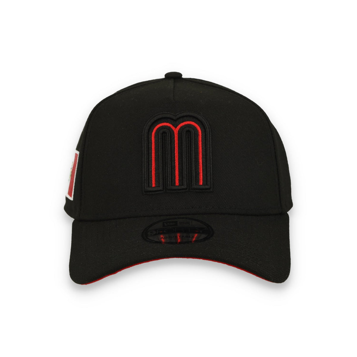 New Era Mexico WBC  9FORTY A-Frame Snapback Hat-Black/Red