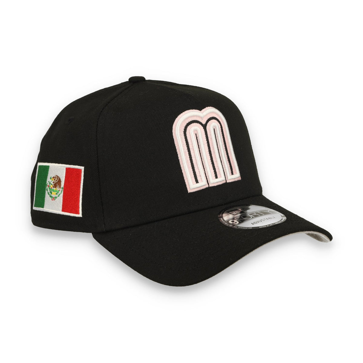 New Era Mexico WBC 9FORTY A-Frame Snapback Hat-Black/Pink