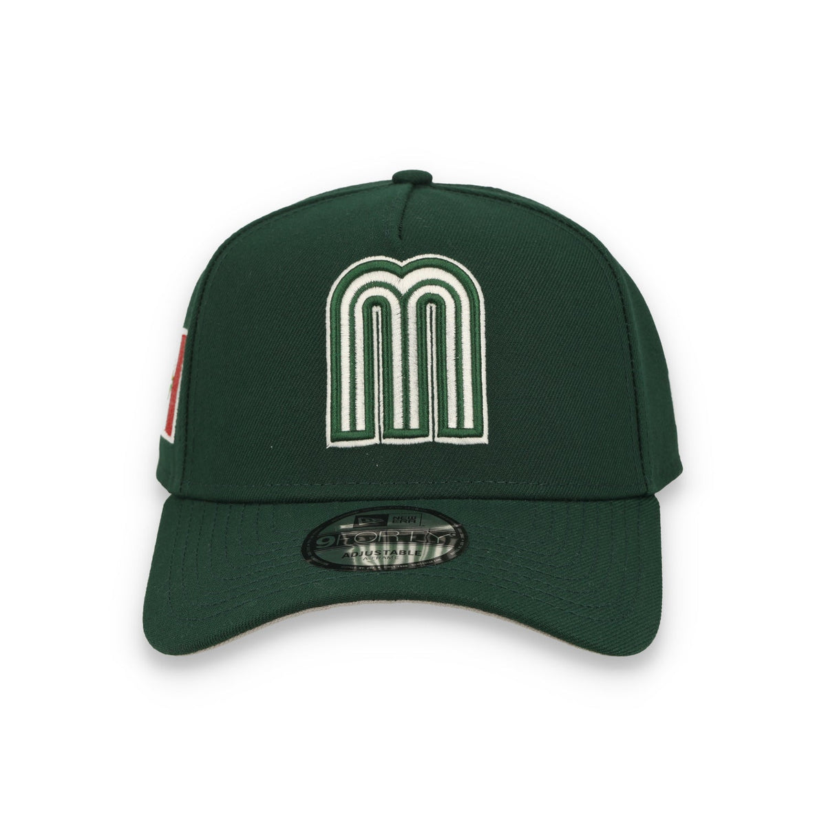New Era Mexico WBC  9FORTY A-Frame Snapback Hat-Dark Green