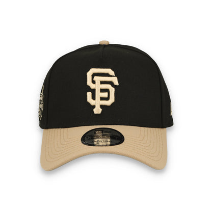 New Era San Francisco Giants 9FORTY A-Frame Snapback Hat-Black/Camel