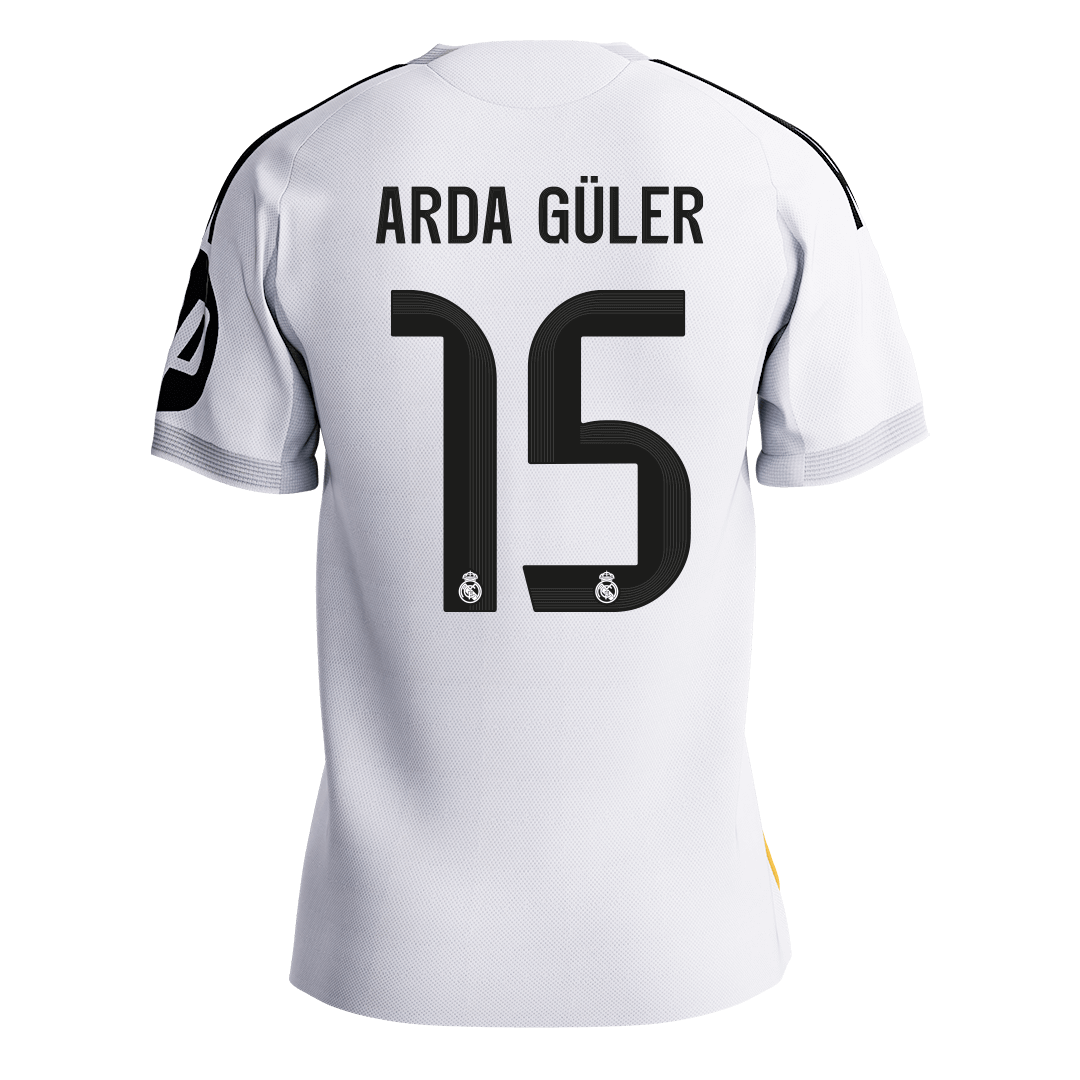 ARDA GÜLER #15 Mens Real Madrid Home Jersey 2025/26 - Player Version (Slim Fit) [PREMIUM]