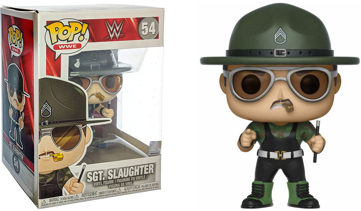 Pop WWE 3.75 Inch Action Figure WWE - Sgt Slaughter #54 (Sub- Standard Condition)