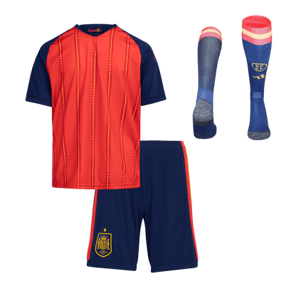 Kids Spain World Cup Home Full Kit 2026 [PREMIUM]
