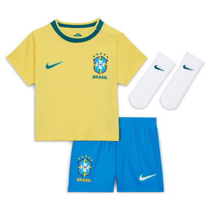 Nike Baby/Toddler Unisex Brazil Stadium Home Jordan Soccer Replica 3-Piece Kit