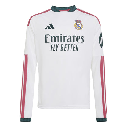 Adidas Youth Real Madrid Long Sleeve Home Stadium Jersey 26/27