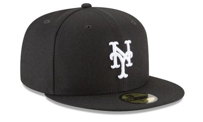 NEW YORK METS NEW ERA BASIC COLLECTION FITTED 59FIFTY-BLACK AND WHITE