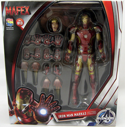 Avengers Initiative 6 Inch Action Figure Mafex Series - Iron Man Mark 43 #13 (Shelf Wear Packaging)