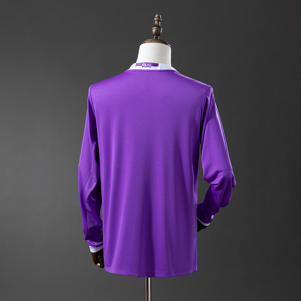 Real Madrid Jersey 2016/17 Away Retro Football Kit Long Sleeves