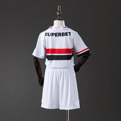 Kids Sao paulo Jersey 25/26 Home Football Kit