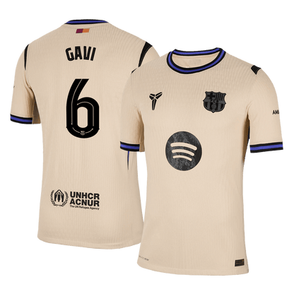 GAVI #6 Mens Barcelona Away Jersey 2025/26 UCL - Player Version (Slim Fit)