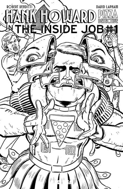 HANK HOWARD, PIZZA DETECTIVE THE INSIDE JOB #1 (ONE SHOT) CVR C DAVID LAPHAM VERHOEVEN HOMAGE VAR