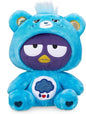 BASIC FUN: SANRIO HELLO KITTY & FRIENDS x CARE BEARS BEARY BESTIES- BADTZ-MARU DRESSED AS GRUMPY BEAR 9-IINCH PLIUSH FIGURE