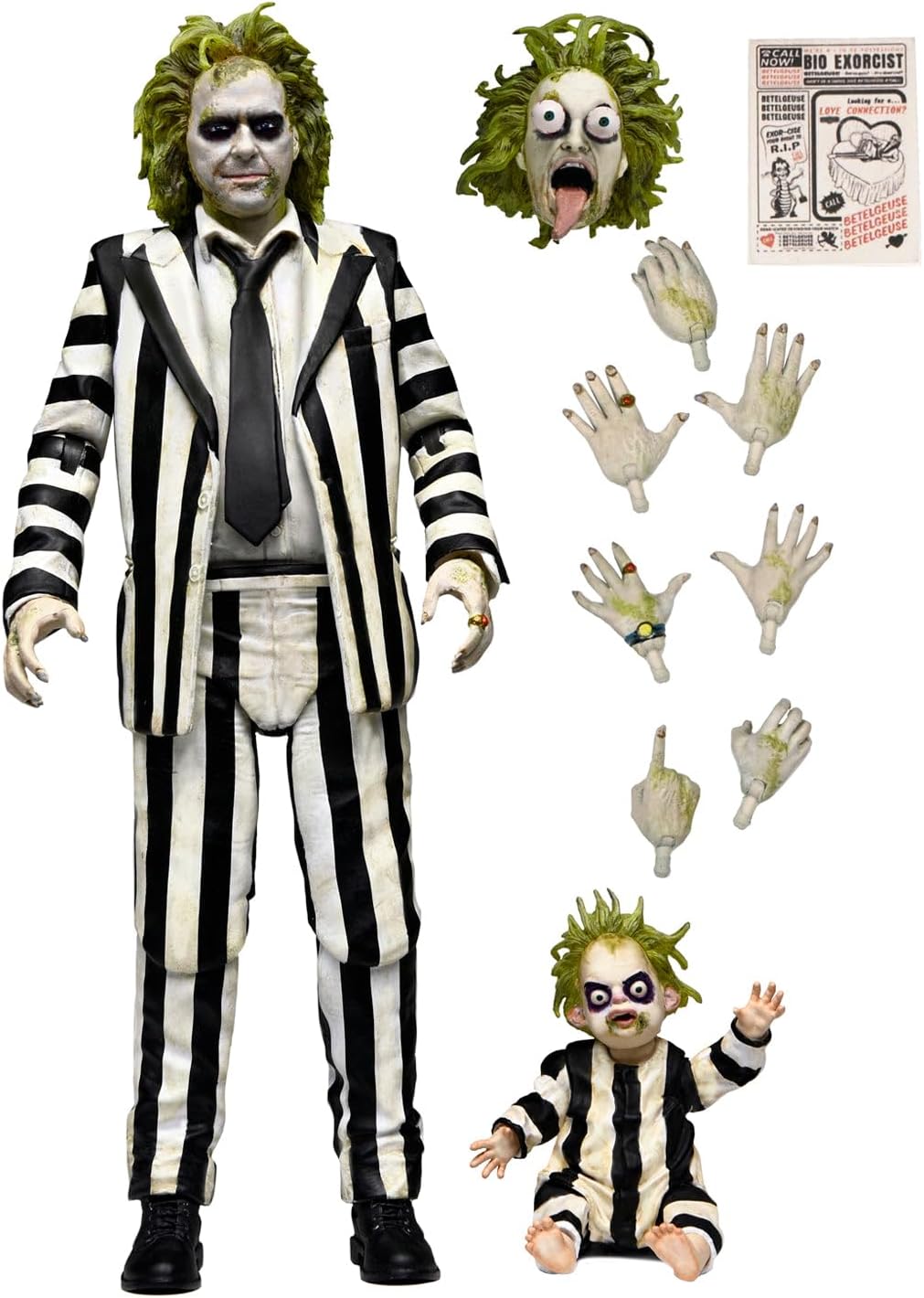 Beetlejuice 7 Inch Action Figure Ultimate - Beetlejuice Striped Suit