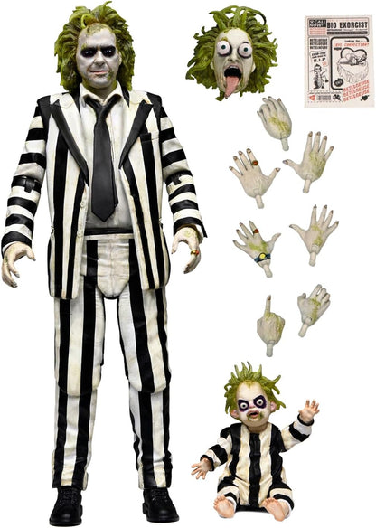 Beetlejuice 7 Inch Action Figure Ultimate - Beetlejuice Striped Suit