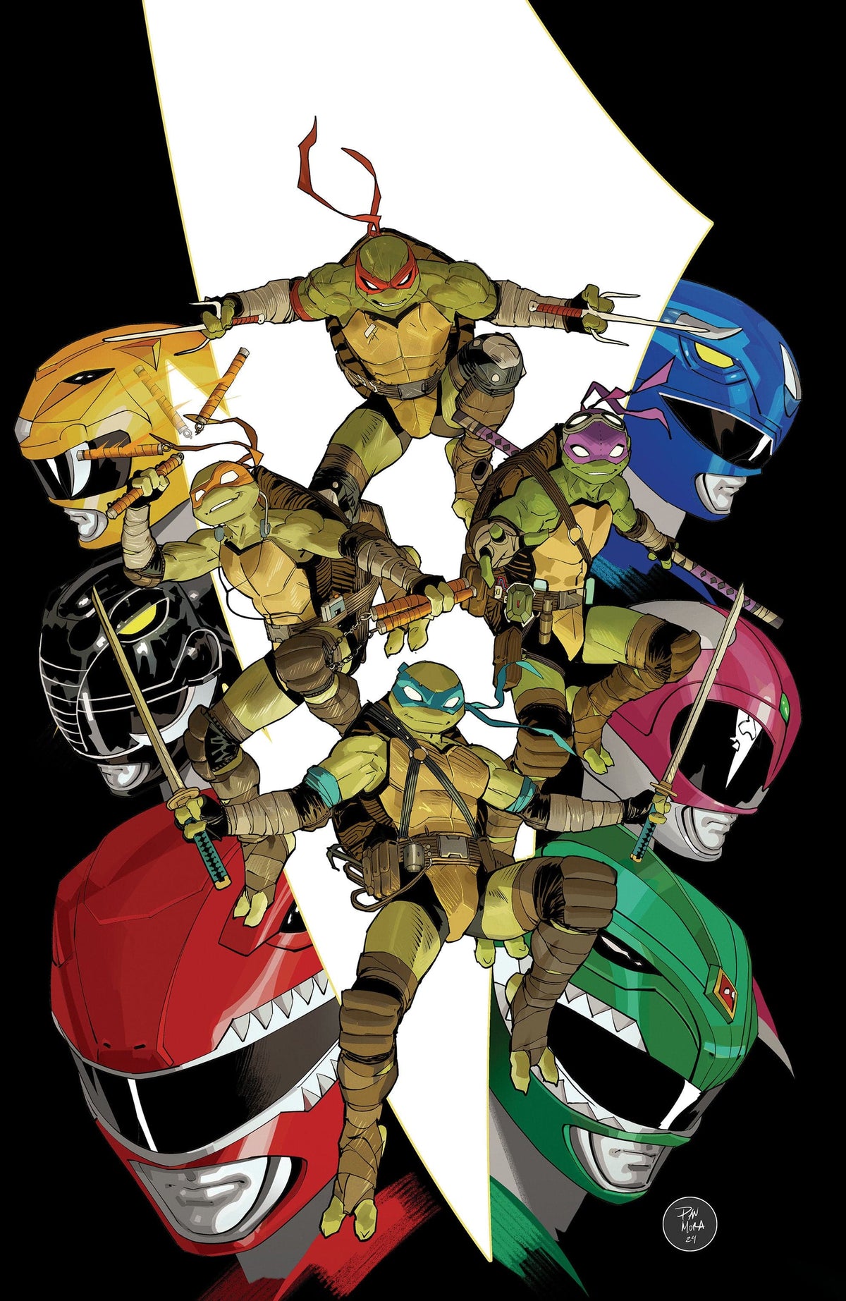 Mighty Morphin Power Rangers/ Teenage Mutant Ninja Turtles III #1 B Variant (Dressed, Mora)