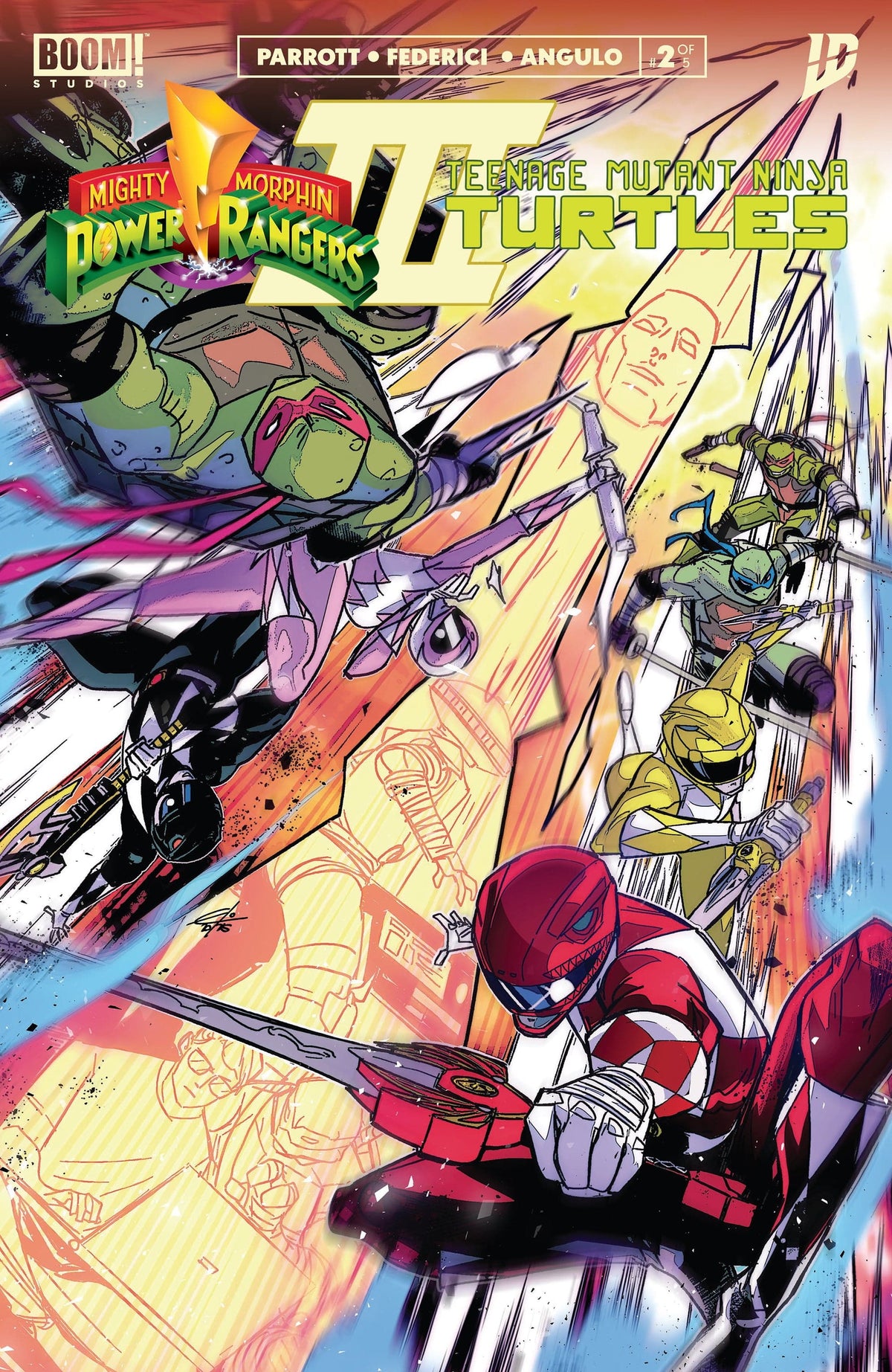 Mighty Morphin Power Rangers/Teenage Mutant Ninja Turtles III #2 K FOC Reveal Variant (Dressed, TBA)