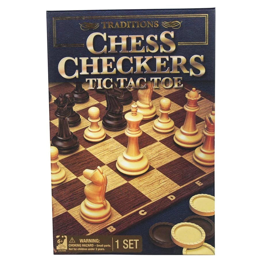 Cardinal Traditions: Chess / Checkers / Tic Tac Toe (Darker Box)