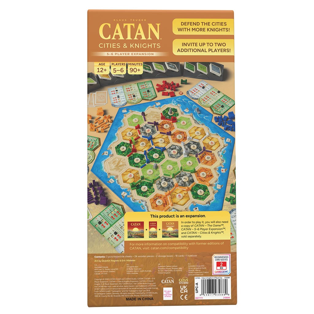 6th Edition CATAN® – Cities & Knights 5-6 Player Expansion