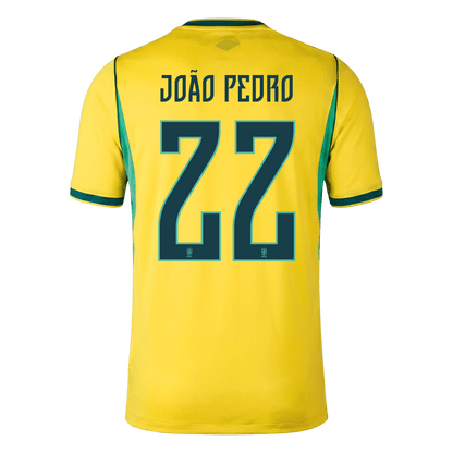 JOÃO PEDRO #22 Mens Brazil World Cup Home Jersey 2026 [PREMIUM]