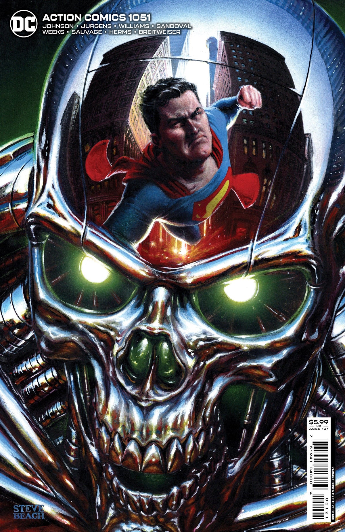 ACTION COMICS #1051 CVR B STEVE BEACH CARD STOCK VAR