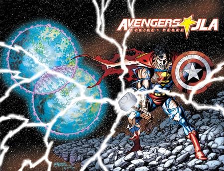 AVENGERS JLA #4 FACSIMILE EDITION CVR A GEORGE PEREZ WRAPAROUND (Release Date: 08/26/2026)