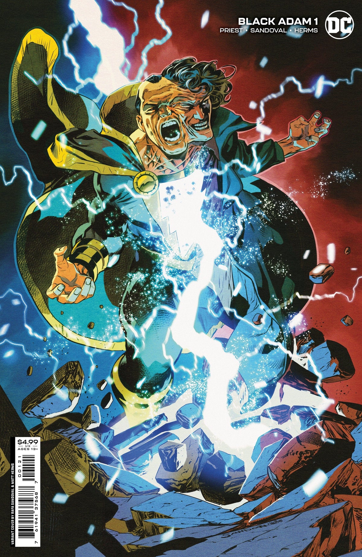 BLACK ADAM #1 CVR B RAFA SANDOVAL CARD STOCK VAR