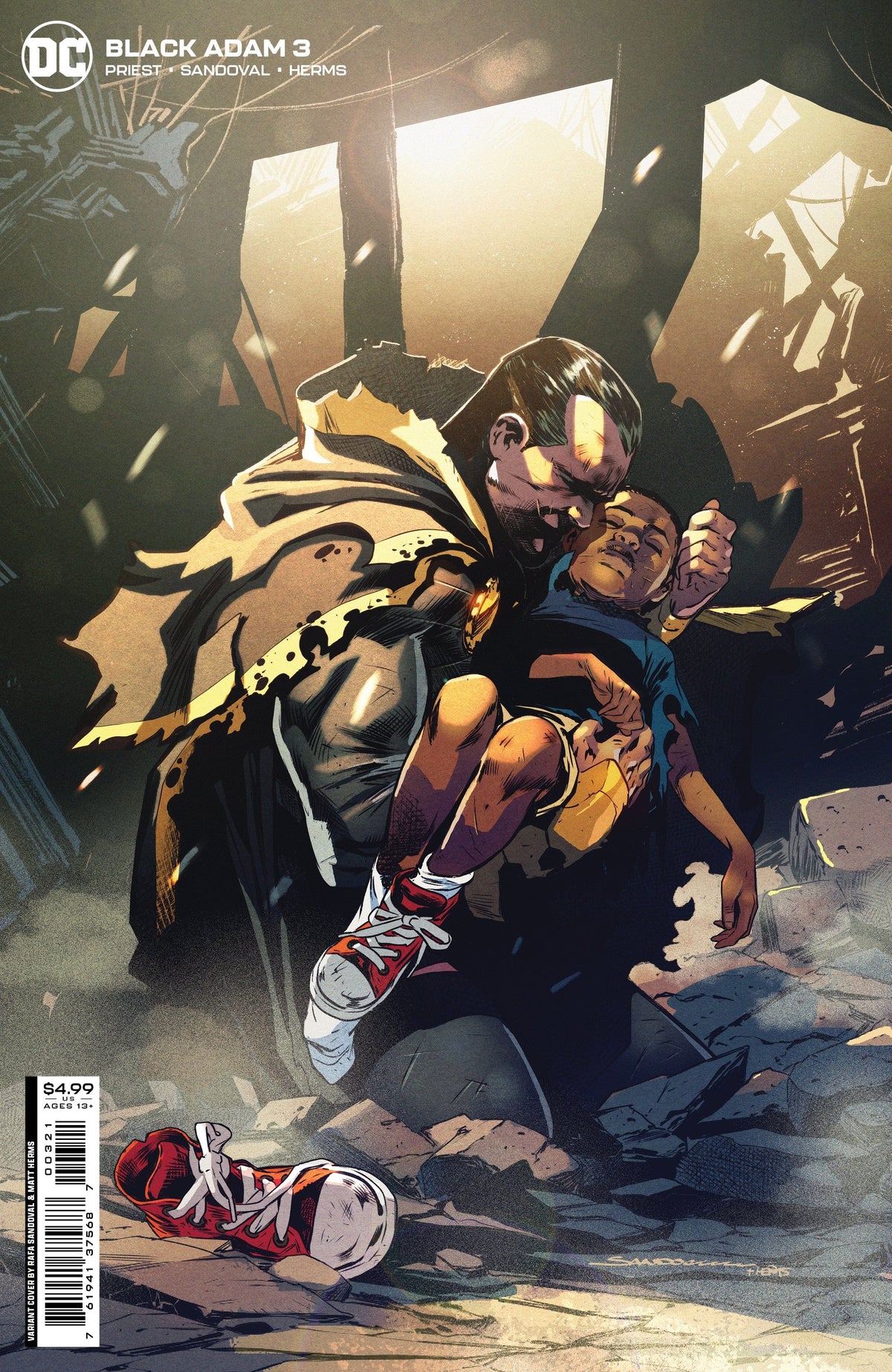 BLACK ADAM #3 CVR B RAFA SANDOVAL CARD STOCK VAR