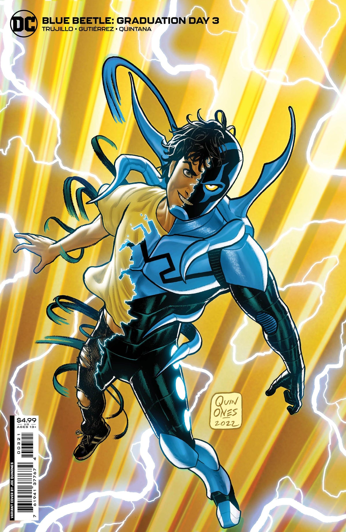 BLUE BEETLE GRADUATION DAY #3 (OF 6) CVR B JOE QUINONES CARD STOCK VAR