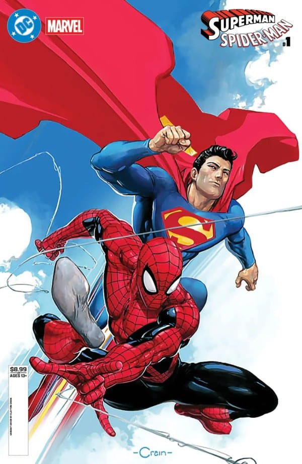 DC MARVEL SUPERMAN SPIDER-MAN #1 (ONE SHOT) CVR D CLAYTON CRAIN CARD STOCK VAR